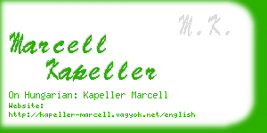 marcell kapeller business card